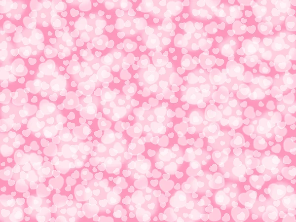 Corações brancos em um fundo rosa no Dia dos Namorados — Fotografia de Stock