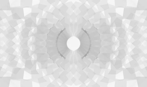 3Dレンダリング 円形の壁の背景に現代的なミニマルスタイルのデザインの白いグリッド正方形のタイルアートパターン — ストック写真