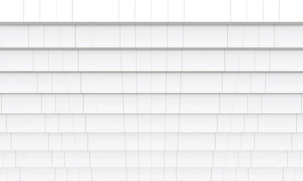 3Dレンダリング 白い灰色の四角形のグリッドタイルパターンの屋根の壁の背景 — ストック写真