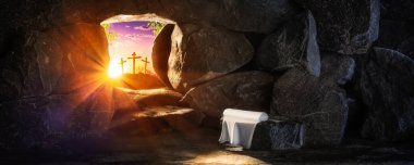 Crucifixion And Resurrection Concept clipart