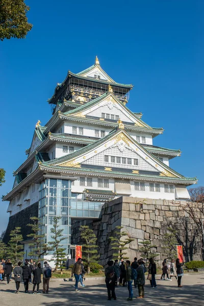 Осака Японія Грудня 2016 Вид Осакський Замок Осака Японія — стокове фото