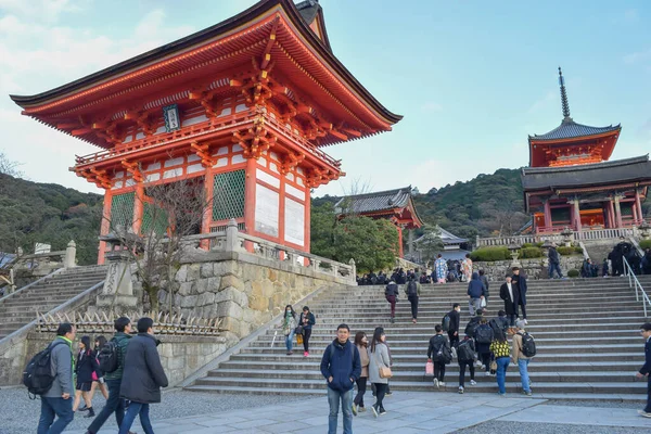 Kjóto Japonsko Prosince 2016 Pohled Chrám Kiyomizudera Kjóto Japonsko Tento — Stock fotografie