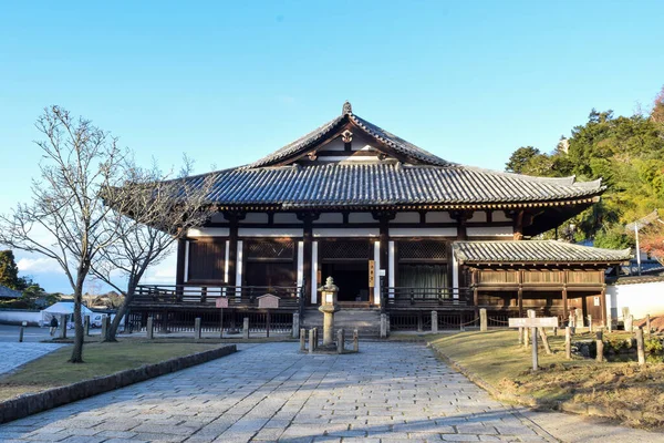 Nara Giappone Dicembre 2016 Veduta Della Sala Culto Todaiji Hokkedo — Foto Stock