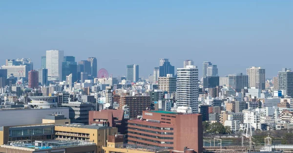 Osaka Japão Dezembro 2016 Vista Uma Paisagem Urbana Osaka Cima — Fotografia de Stock