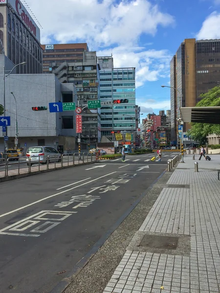 Тайбэй Тайвань Июля 2015 Вид Дорожное Движение Покупки Столице Тайбэя — стоковое фото