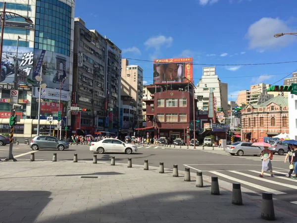 Taipei Taiwan Juli 2015 Över Vägtrafik Och Buidings Huvudstaden Taipei — Stockfoto