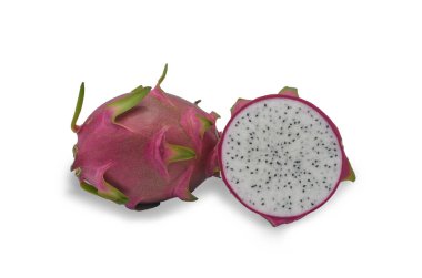 Beyaz arkaplanda Ejder Meyvesi izole