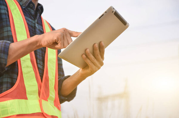 Electrician are using tablets at work sites.