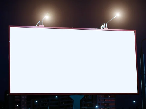 Pusta Makieta Billboardowa Białym Ekranem Skopiuj Kosmiczny Baner Reklamy Pojęcie — Zdjęcie stockowe