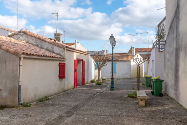 One Small Empty Square Old Town Saint Trojan Les Bains — Stockfoto