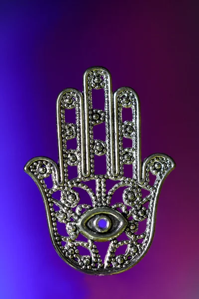 Hand aus Fatima oder Hamsa mit Auge — Stockfoto
