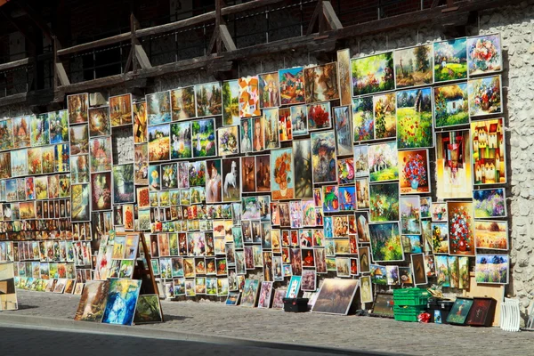 Kunst aan de muur in krakow in Polen — Stockfoto