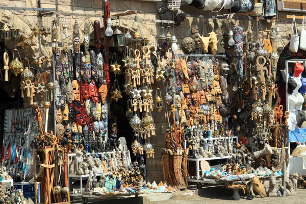 Sociable bazaar street of Egypt — Stock Photo, Image