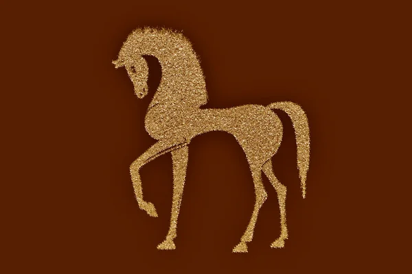 Cavalo Dourado — Fotografia de Stock