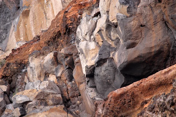 Pared de piedra y rocas volcánicas —  Fotos de Stock