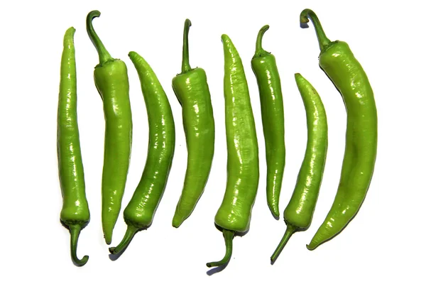 Green pointed peppers — Stock Photo, Image