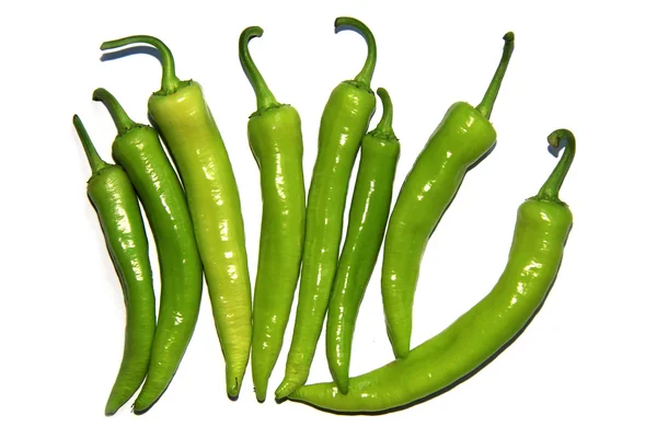 The sweet green pointed peppers — Stock Photo, Image