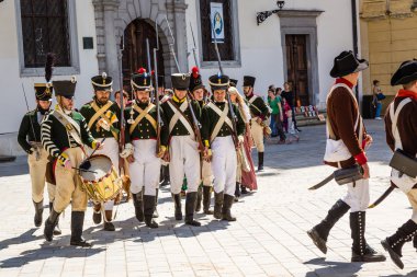 Bratislava, Slovakya - 21 Mayıs 2016: Napolyon kuşatmasının bir hatırlatıcısı