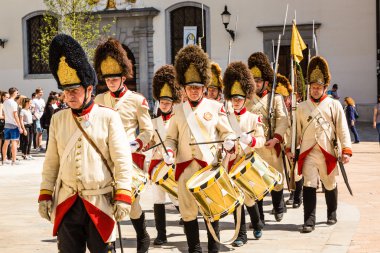 Bratislava, Slovakya - 21 Mayıs 2016: Napolyon kuşatmasının bir hatırlatıcısı