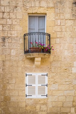 Details of the silent streets of the old town Mdina