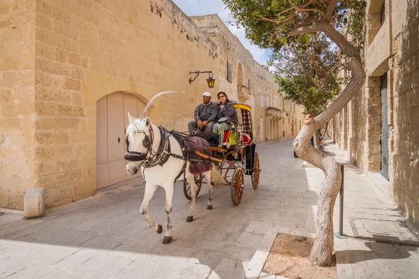 Mdina, Malta - 04 de mayo 2016: City tour de Mdina en un elegante carr —  Fotos de Stock