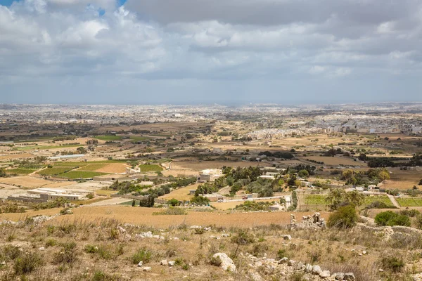 Vista del campo maltés — Foto de Stock