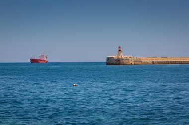 Valletta, Malta - 05 Mayıs 2016: Ricasoli Doğu dalgakıran