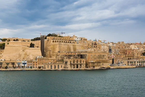Vista das muralhas da cidade de Valletta — Fotografia de Stock