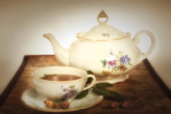 Büyükanne'nin gül çay — Stok fotoğraf