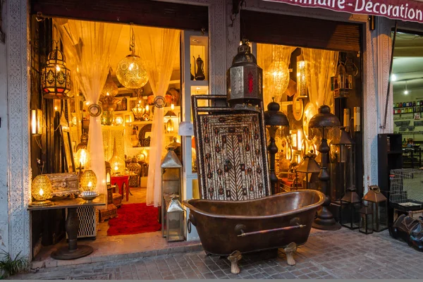 Marrakech üzletek éjjel — Stock Fotó