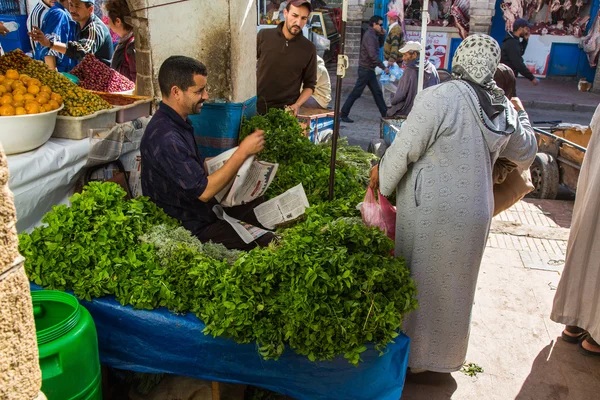 우, 모로코에서 야채 시장에 — 스톡 사진