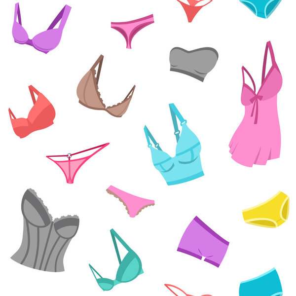 Female underwear seamless background pattern
