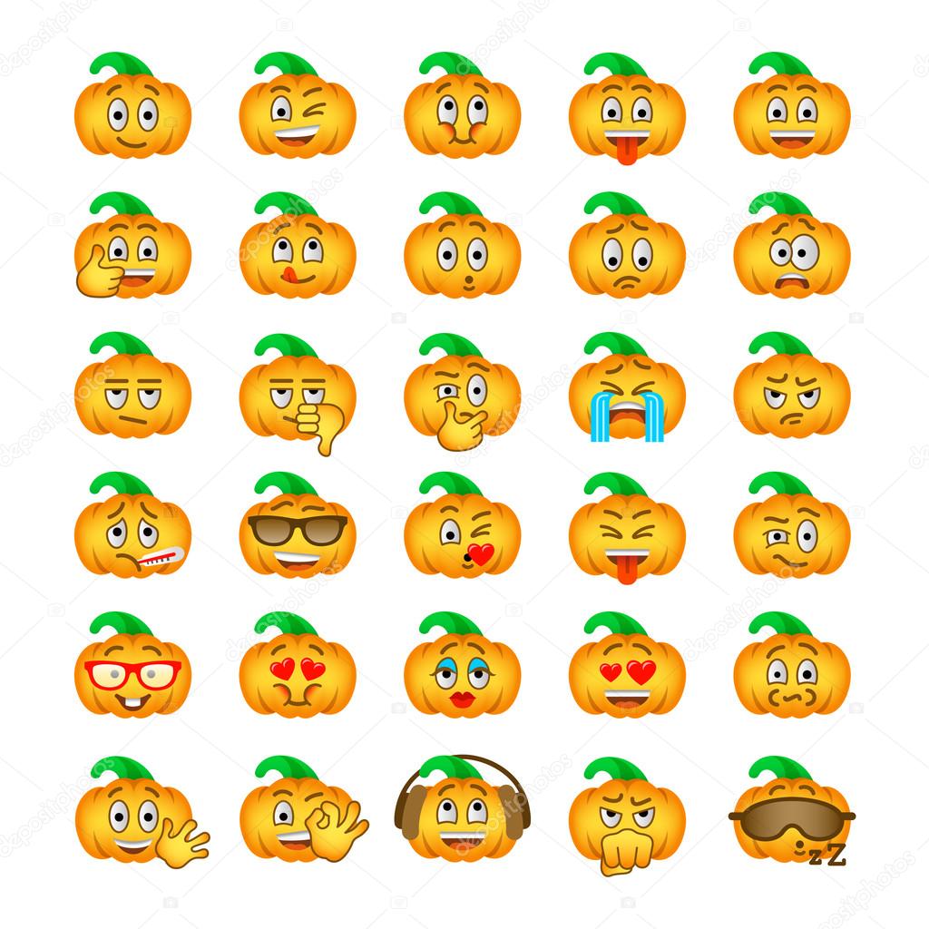 Halloween pumpkin emoji emoticons