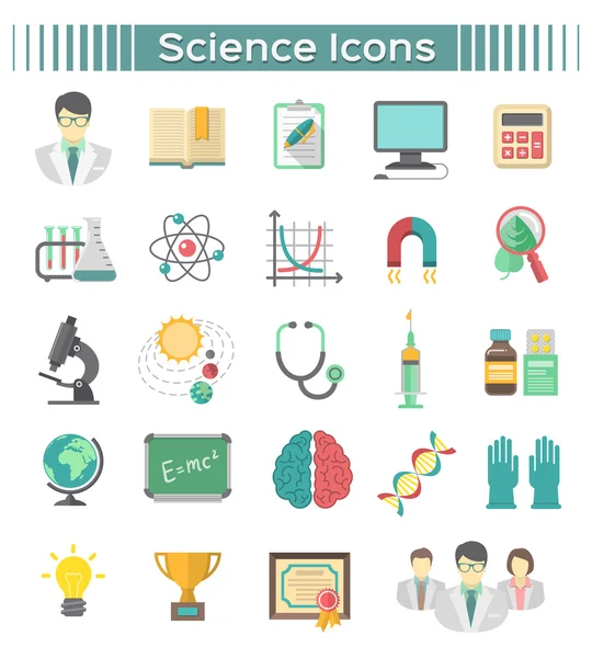 Icone della scienza — Vettoriale Stock