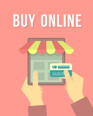 Tablet tarafından online alışveriş