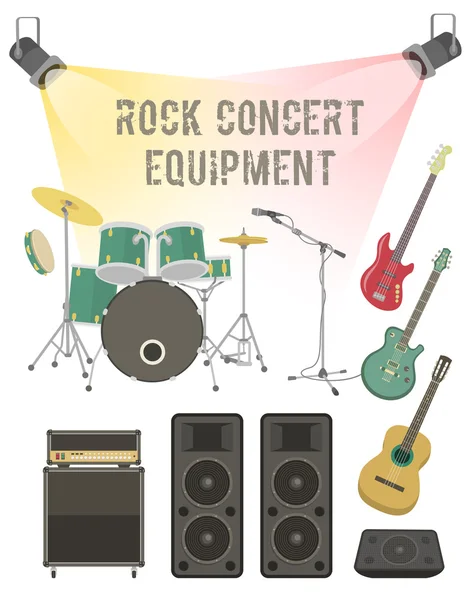 Equipamento de concerto rock — Vetor de Stock