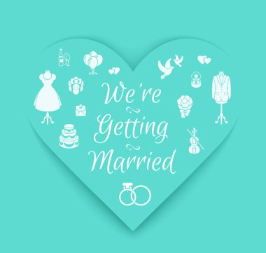 Kağıt düğün davetiyesi