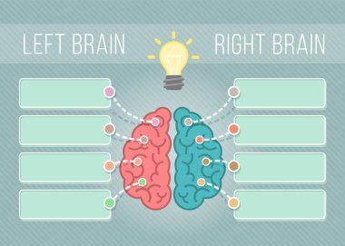 Left and Right Brain Infographics clipart