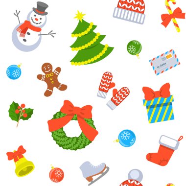 Noel tatil sorunsuz arka plan deseni