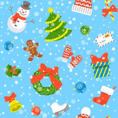 Noel tatil sorunsuz arka plan deseni