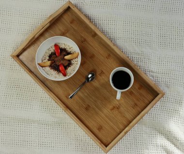 Hafta sonları kahveli tatlı kahvaltı