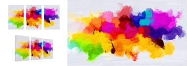 3d model sunumlu soyut resim