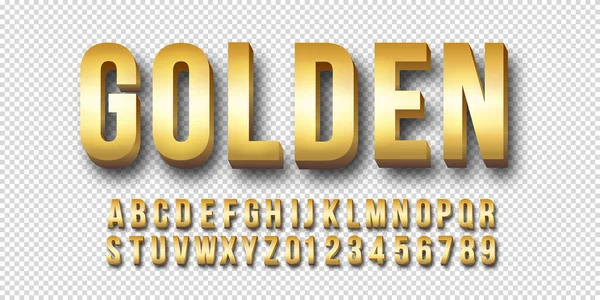 Χρυσή Γραμματοσειρά Διαφανές Φόντο Διανυσματική Μορφή — Διανυσματικό Αρχείο