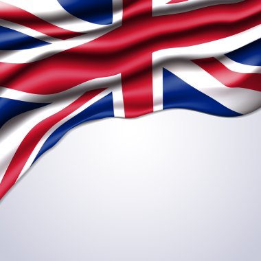 Union jack bayrak gerçekçi vektör