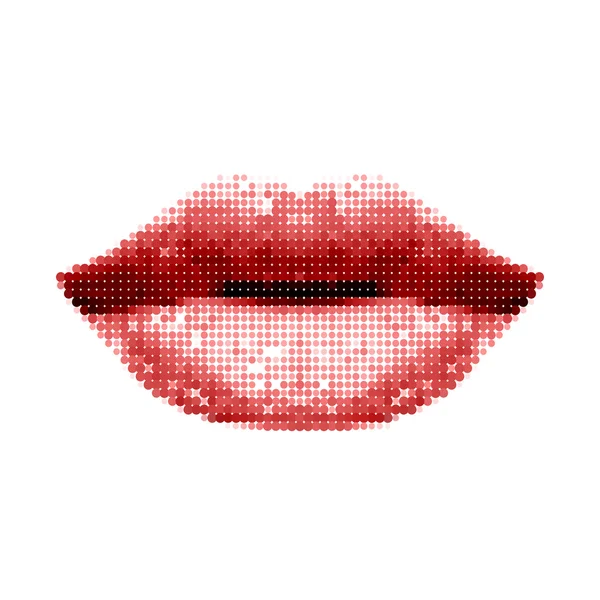 Lippen stippen effect vector — Stockvector