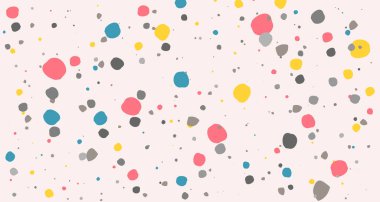 Venedik terrazzo dikişsiz taş parçaları pembe şeftali yeşili sarı renkte. Modern minimalist trend zemin fayans soyut arkaplan vektörü çizimi.