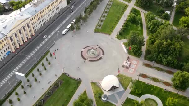 Zeitraffer Auf Dem Zentralen Platz Von Tomsk — Stockvideo