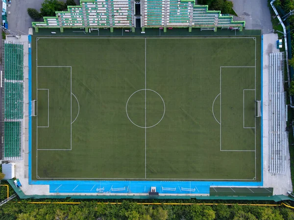 Campo Fútbol Con Césped Artificial Siberia — Foto de Stock