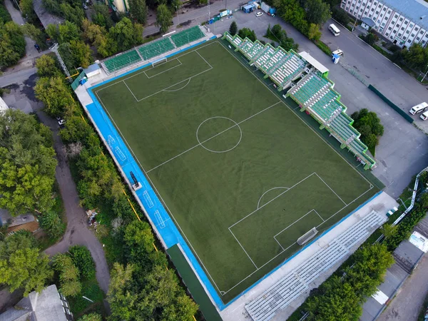 Stadio Calcio Temp Nella Piccola Città — Foto Stock