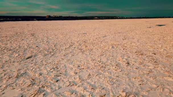 Hielo Congelado Río Siberiano — Vídeos de Stock